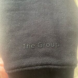 Babaton The Group Long Black sweat shirt hoodie dress S